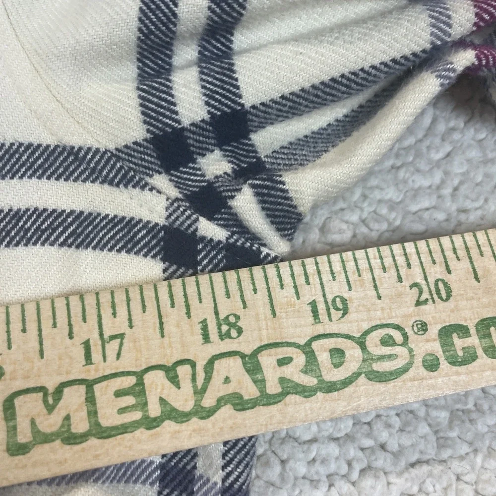 Patagonia Flannel Shirt Womens 4 White Plaid Organic Cotton Button Up 0217 - Picture 5 of 8